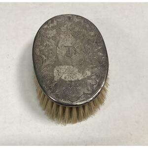 Ladies Vintage Dresser Vanity Brush With Floral Design
